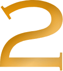 Number two logo to represent second step to enjoy your comfort and flow; receive an expert assessment.
