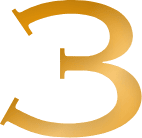 Number three logo to represent third step to enjoy your comfort and flow; choose your options and regain your piece of mind.