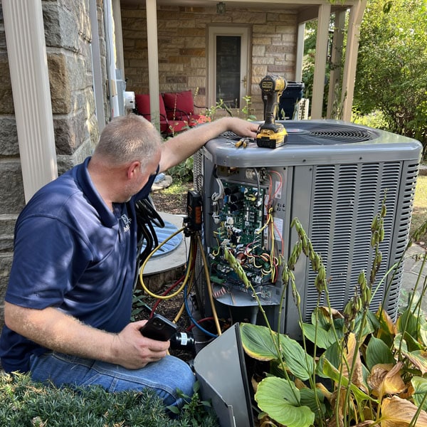Air conditioning maintenance performed by JM Lapp.