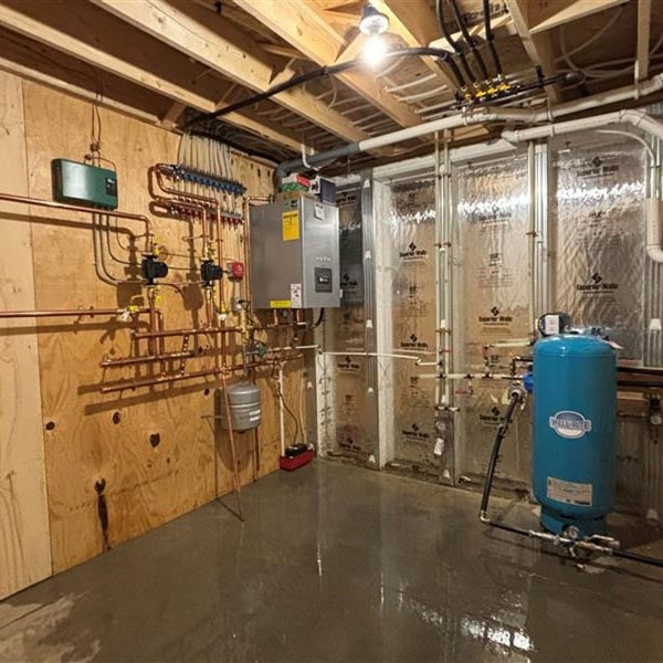 Radiant floor heating installation by JM Lapp.