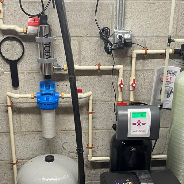 A water softener installed by JM Lapp in New Holland, PA.